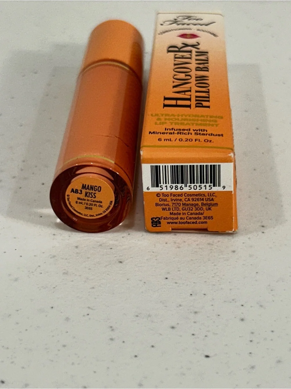 Too Faced | Hangover Rx Pillow Balm Lip Treatment | Mango Kiss | 0.20 Fl. Oz.